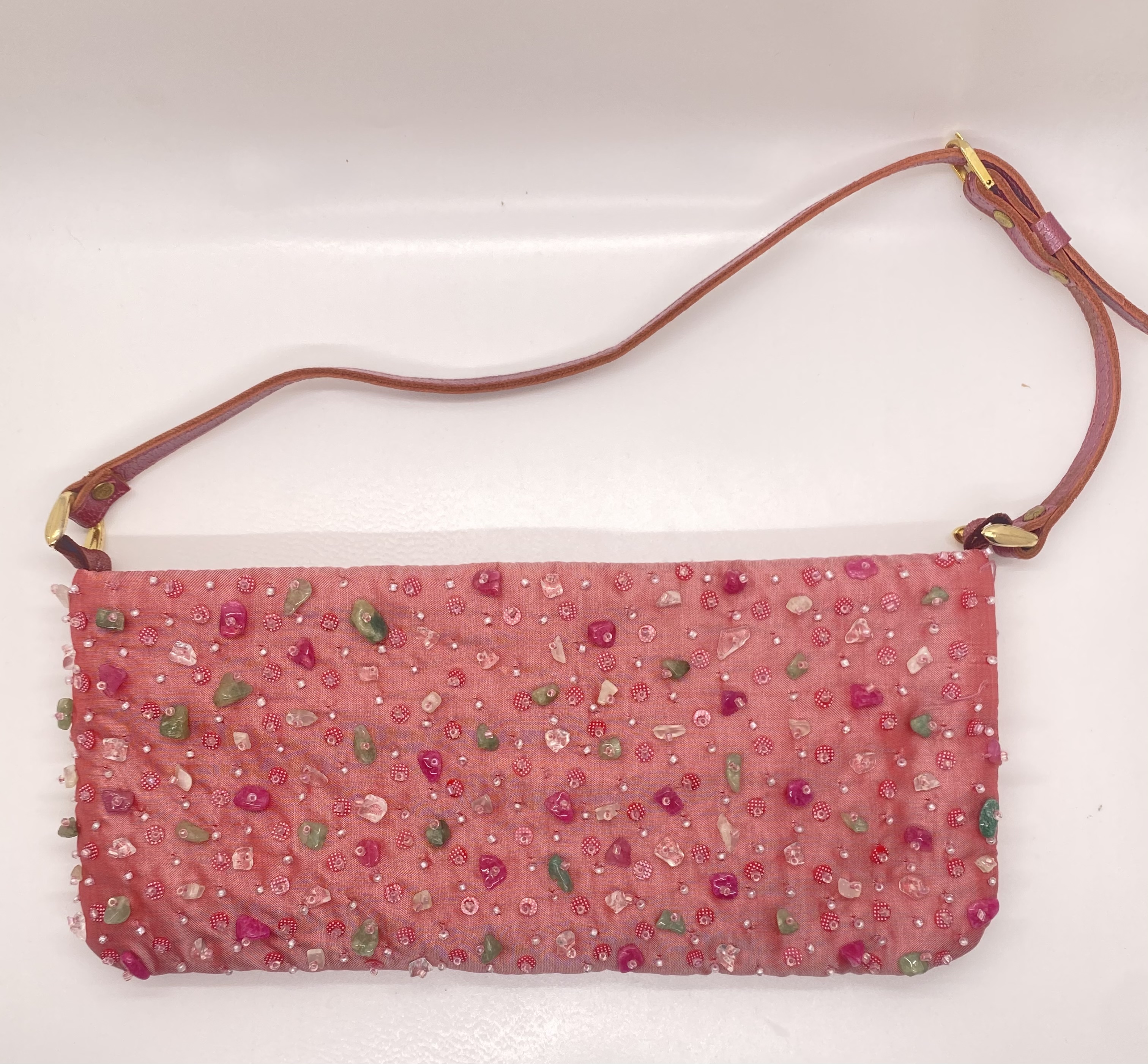 BUY IT NOW Chan Luu Pink Beaded Silk Bag 2021pop Buy No