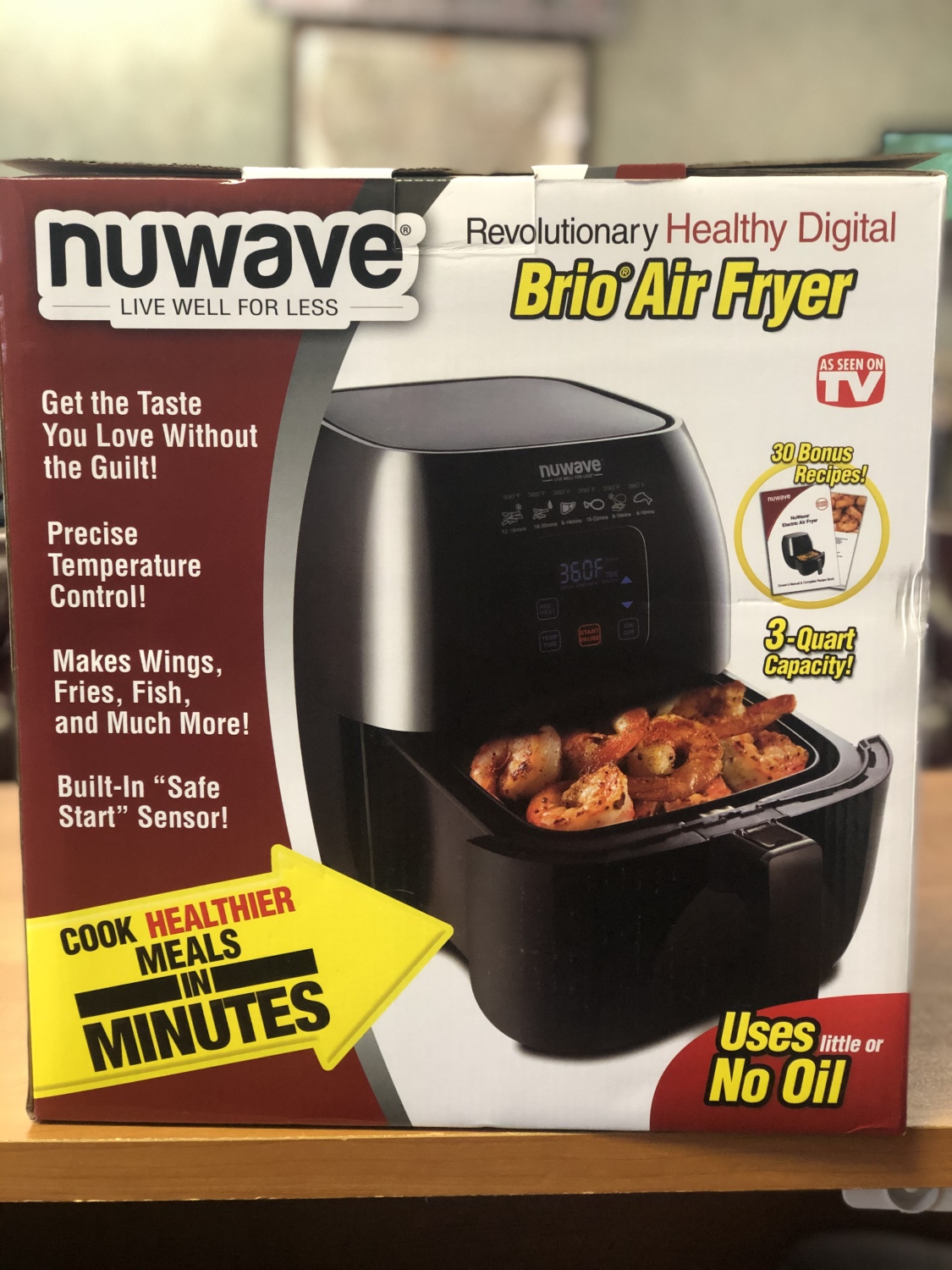  NUWAVE Brio 3-Quart Digital Air Fryer With Bonus Pan