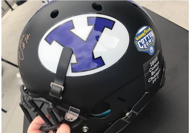 byu replica football helmet Riddell Cougars Royal Mini Speed Based on one of the most popular on BYU just dropped Sailor Cougar