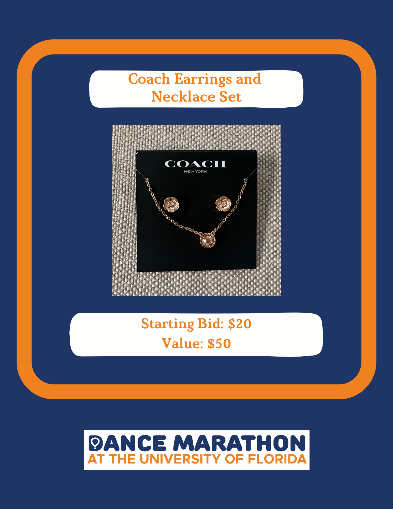 Coach Earrings and Necklace Set | dmuf23silentauction | Bid ...