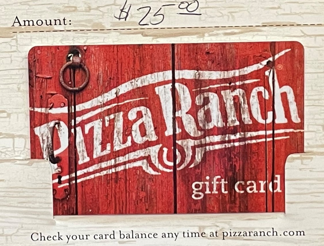 $25 Pizza Ranch Gift Card | Eastchili | Bid Now - ☑ $43 ...