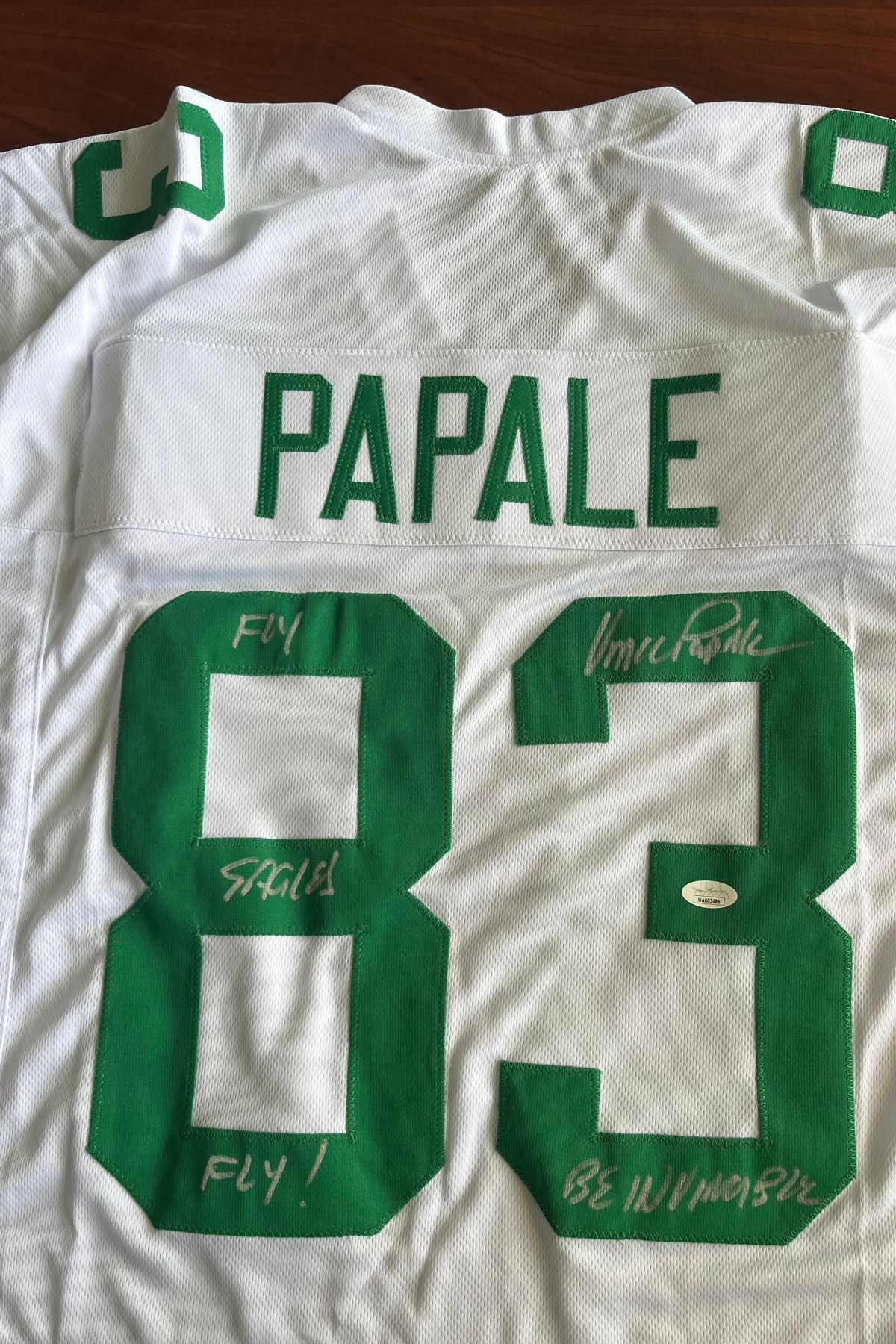 Vince Papale Signed Jersey (Biopic Movie Invincible&qu