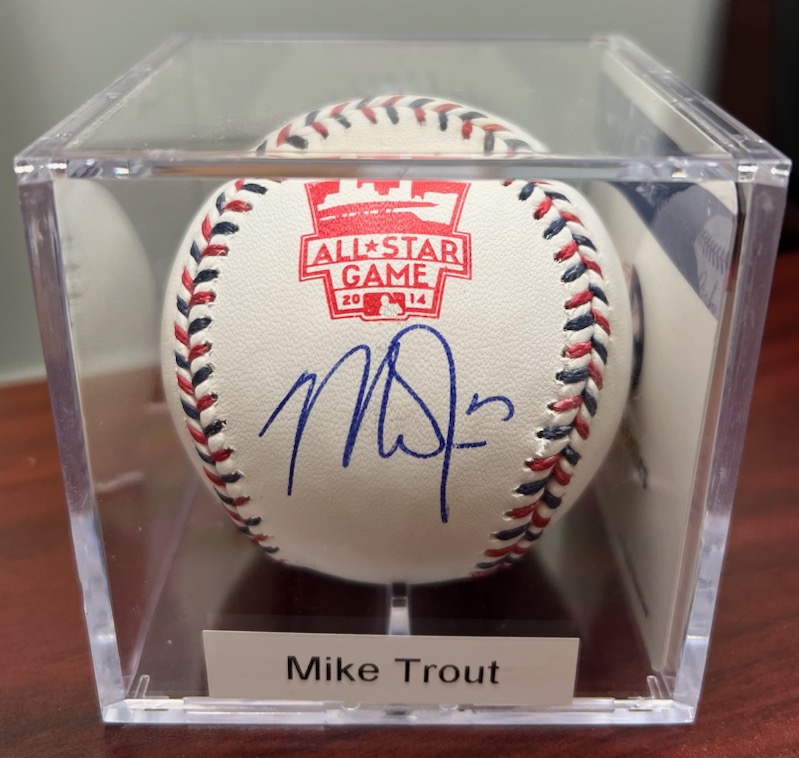 Mike Trout Autographed Baseball, homeaid22