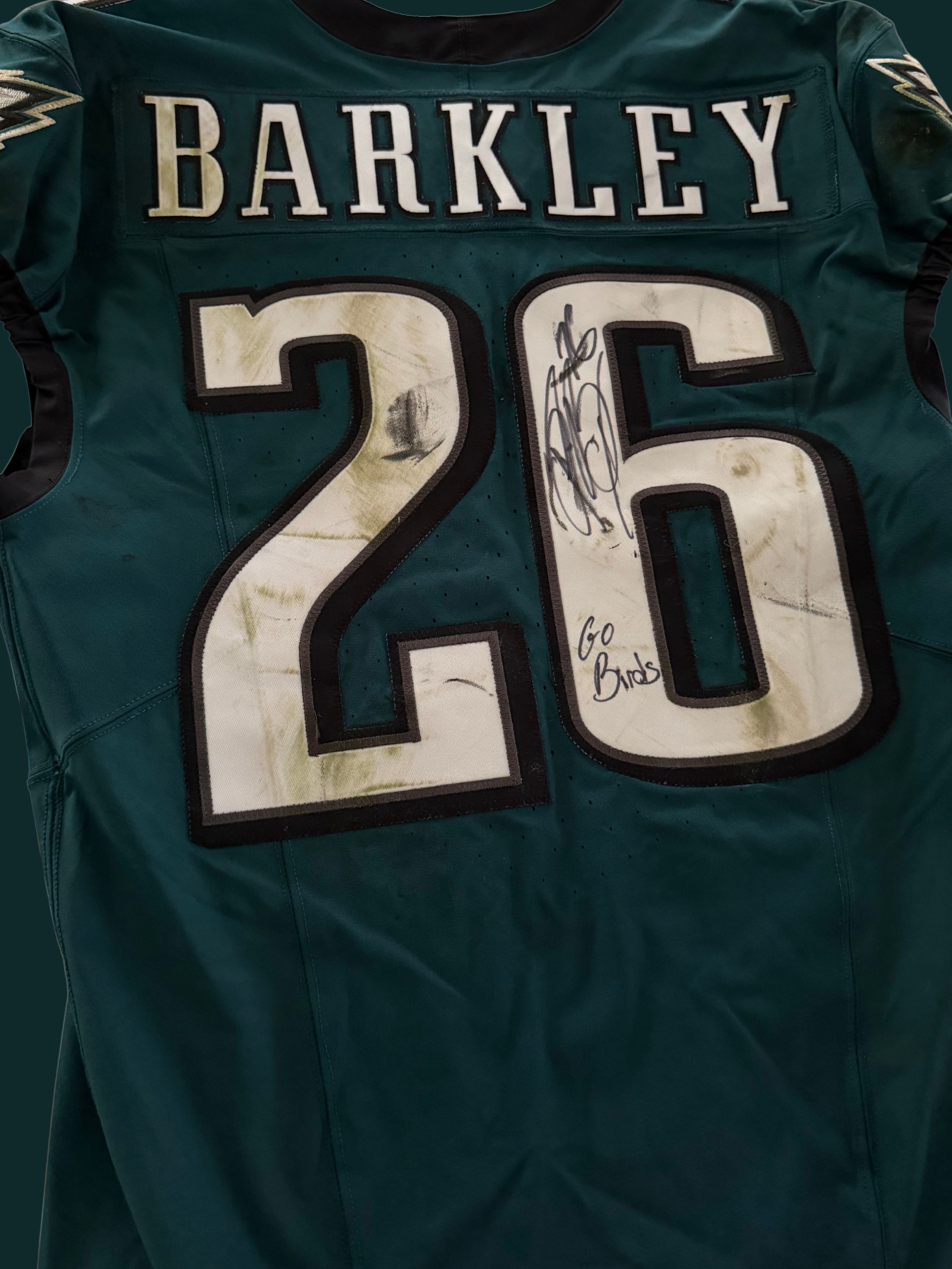 Game Worn Saquon Barkley Authentic Signed Jersey | hurdlesfo