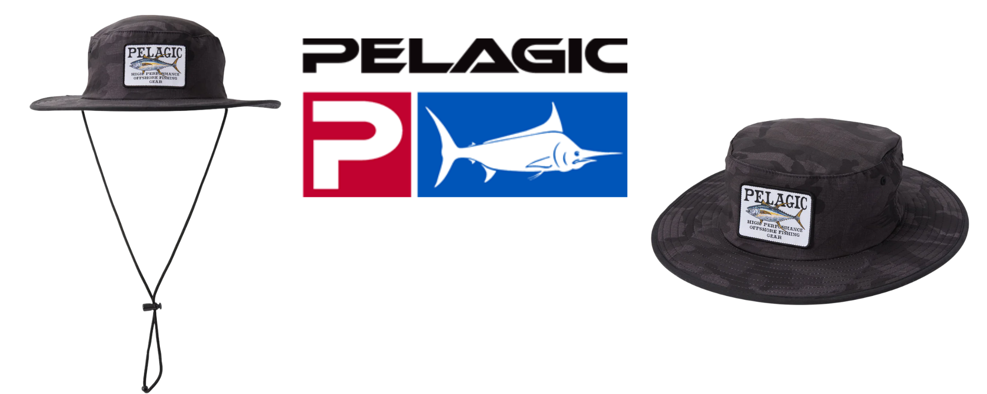 Pelagic Sunsetter Pro Bucket Hat Black, igfa23