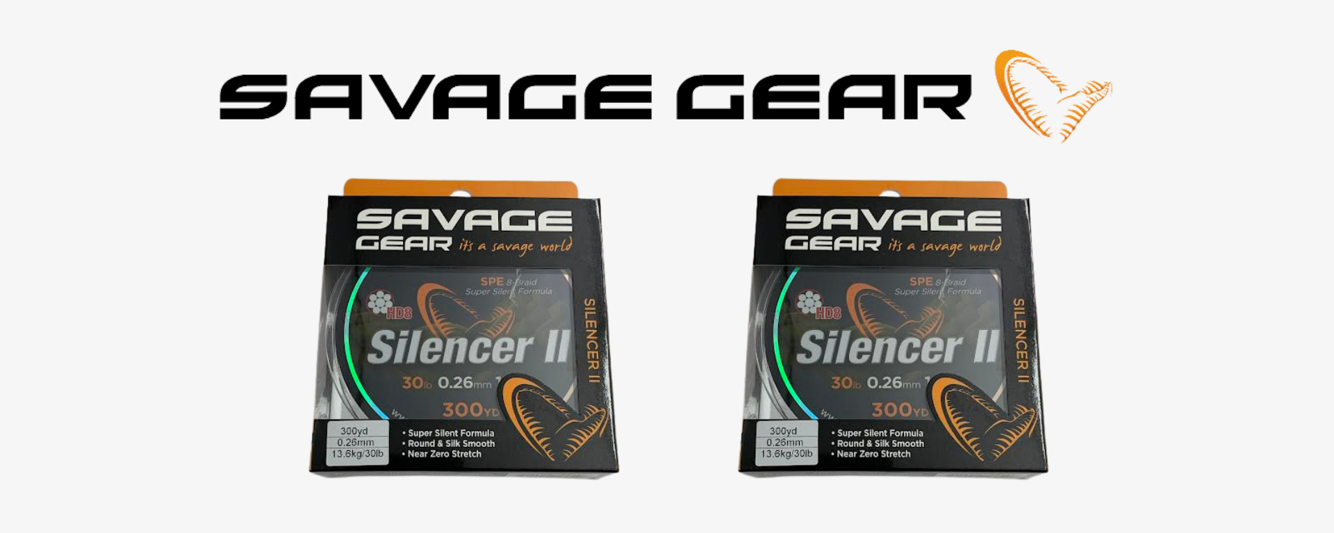 Savage Gear Silencer II HD8 30lb Braided Line Pair Pack