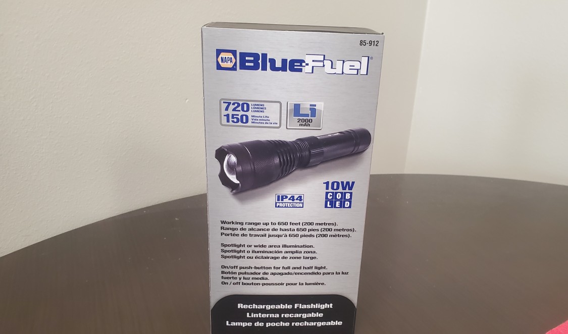 blue fuel rechargeable flashlight