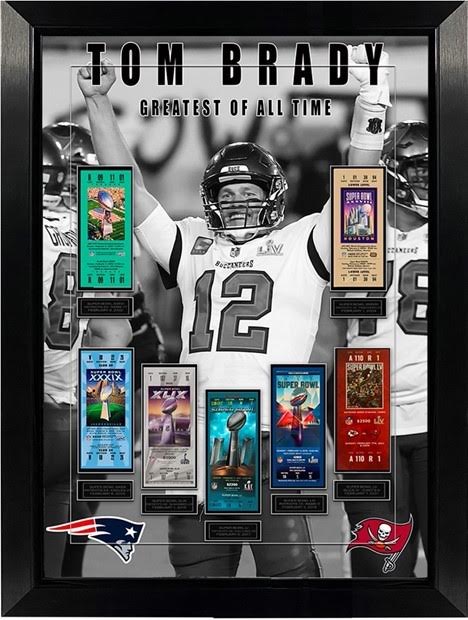 Tom Brady Super Bowl ticket masterpiece, jonathandaytonhs