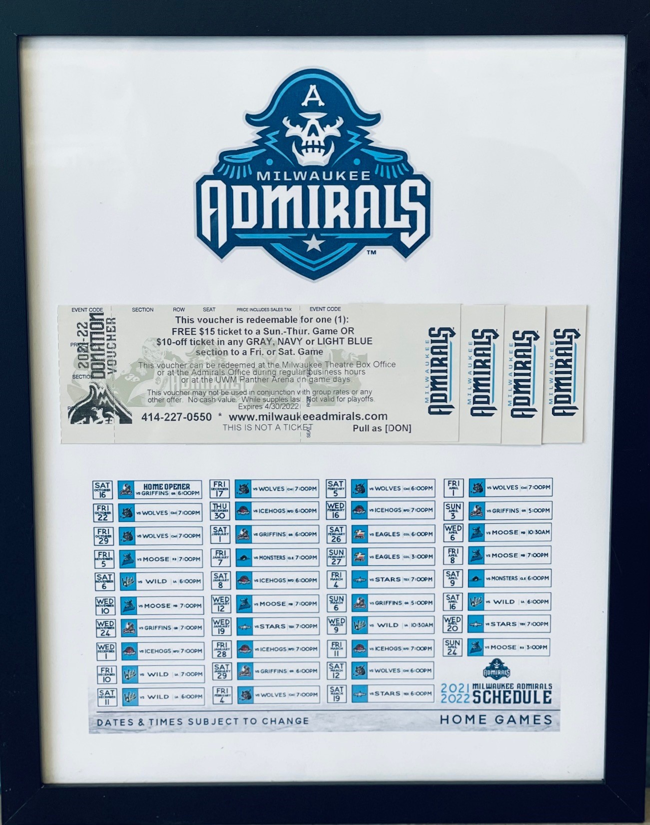 Admirals Game Auction