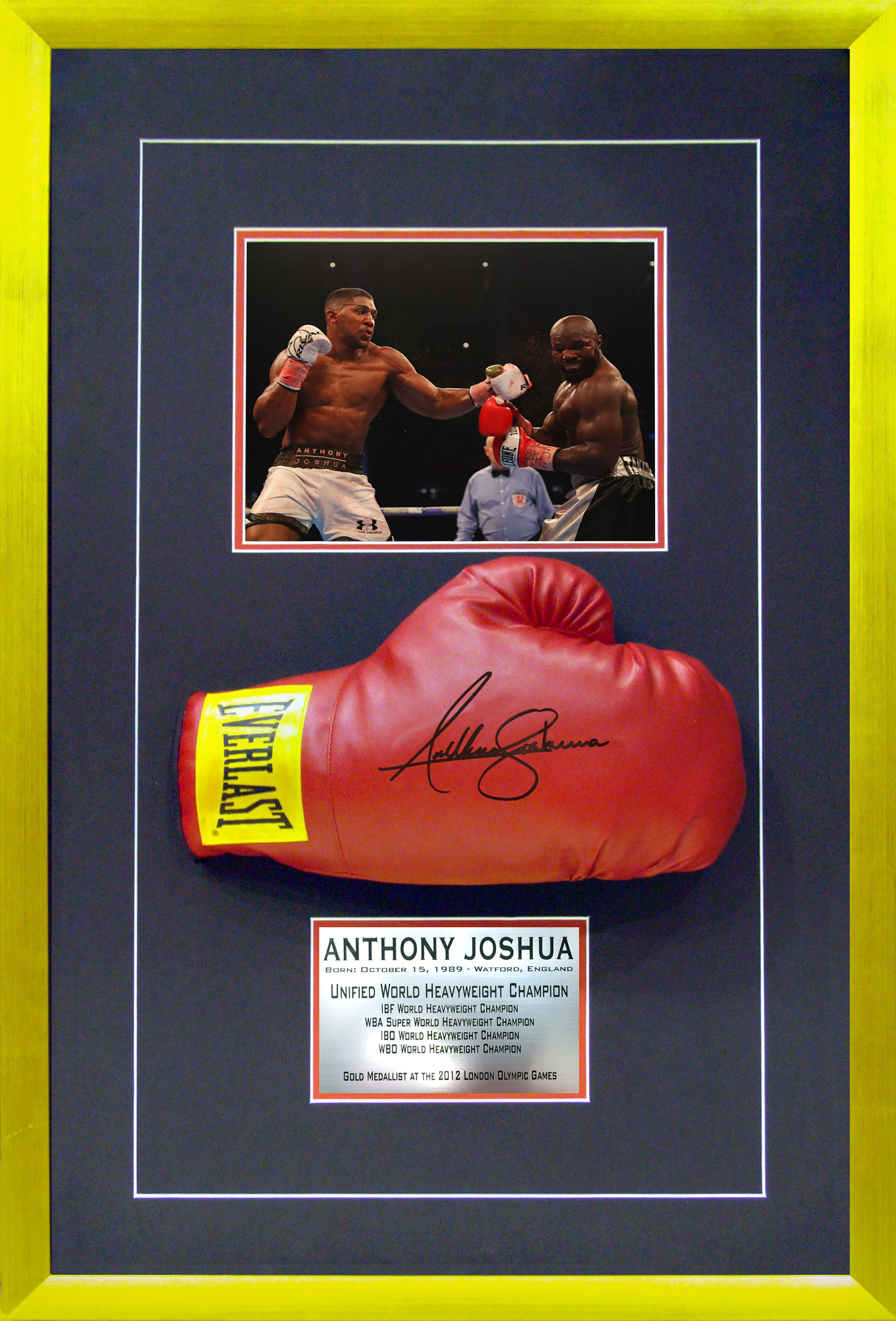 signed aj boxing glove