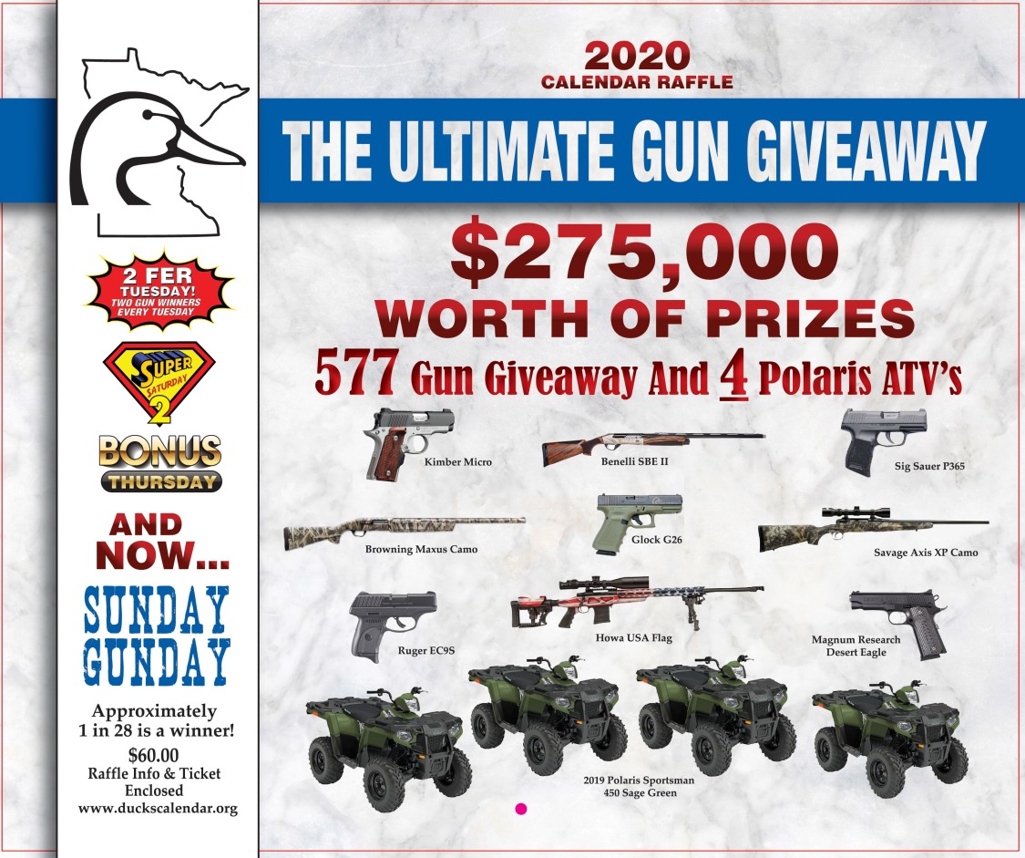 1 Ducks Unlimited Raffle Calendar | mnducalendar | Buy Now - ...