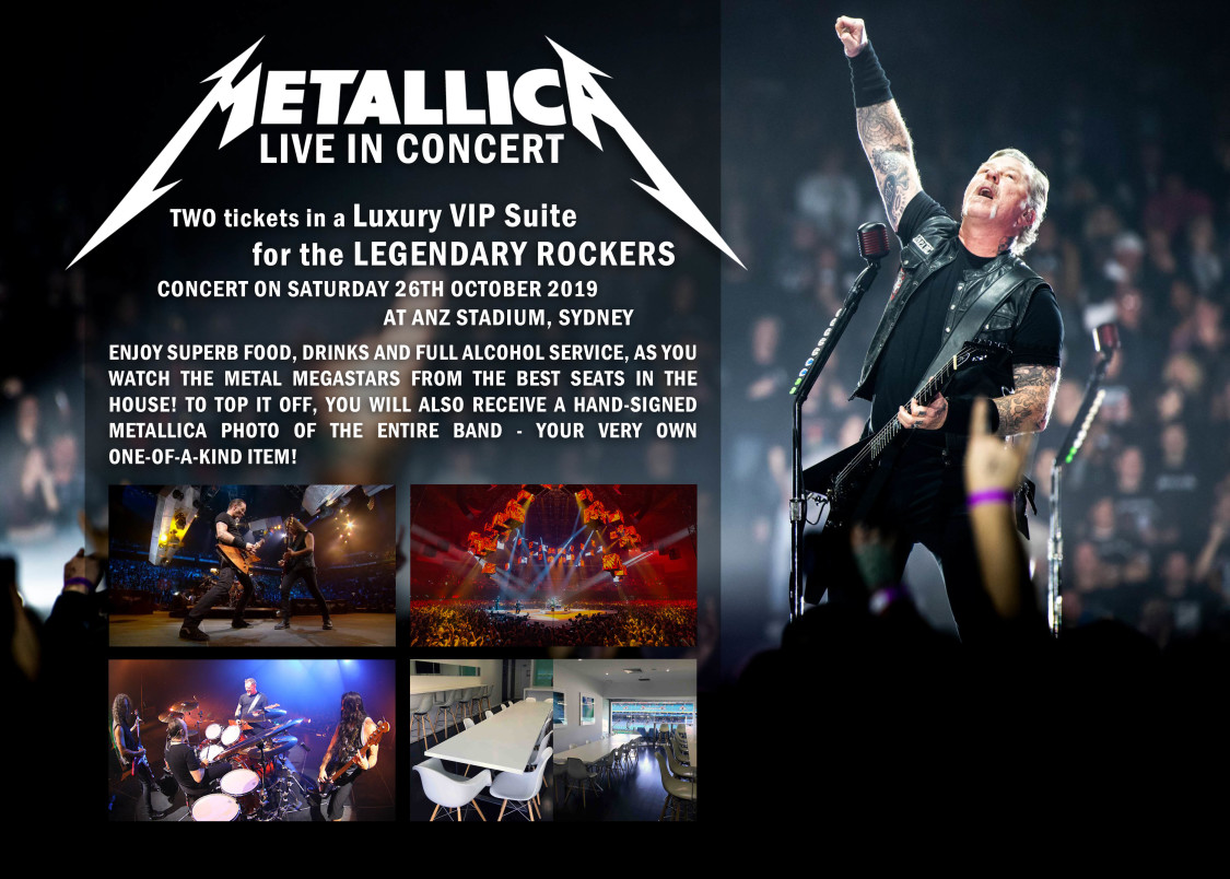 Metallica Live In Concert Nac19 Bid Now 3300