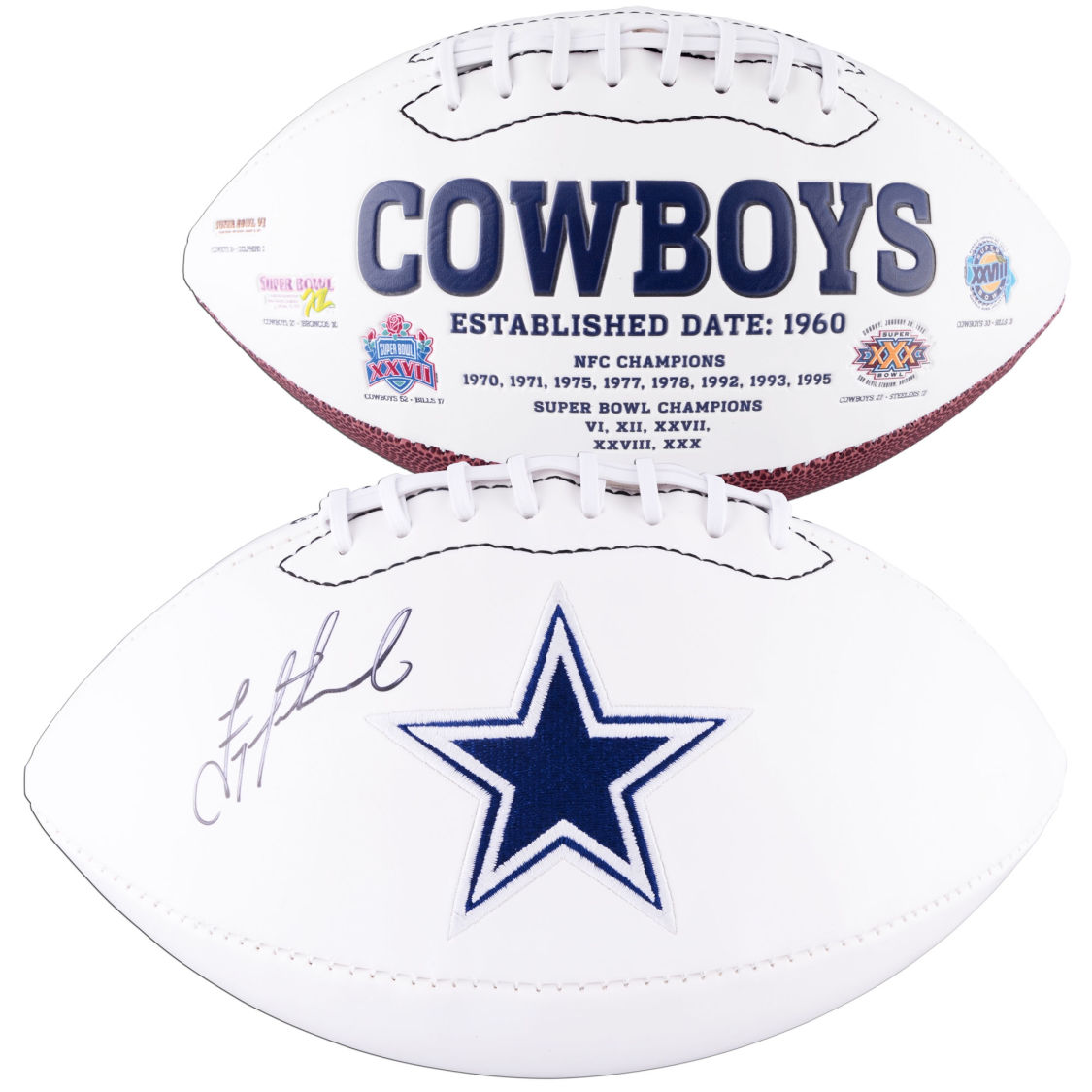 Troy Aikman Autographed Football, onewingauction19