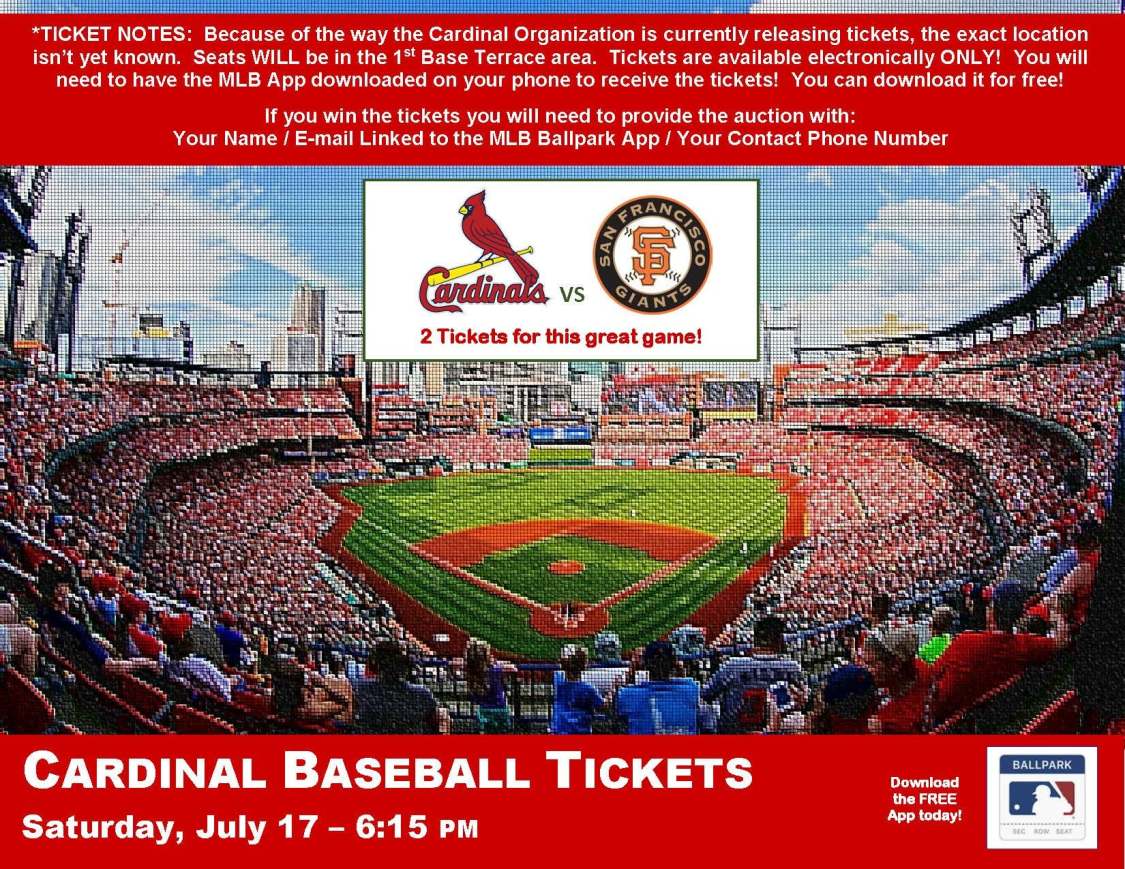 A time-honored invitation: Two tickets to the Giants vs. Cardinals