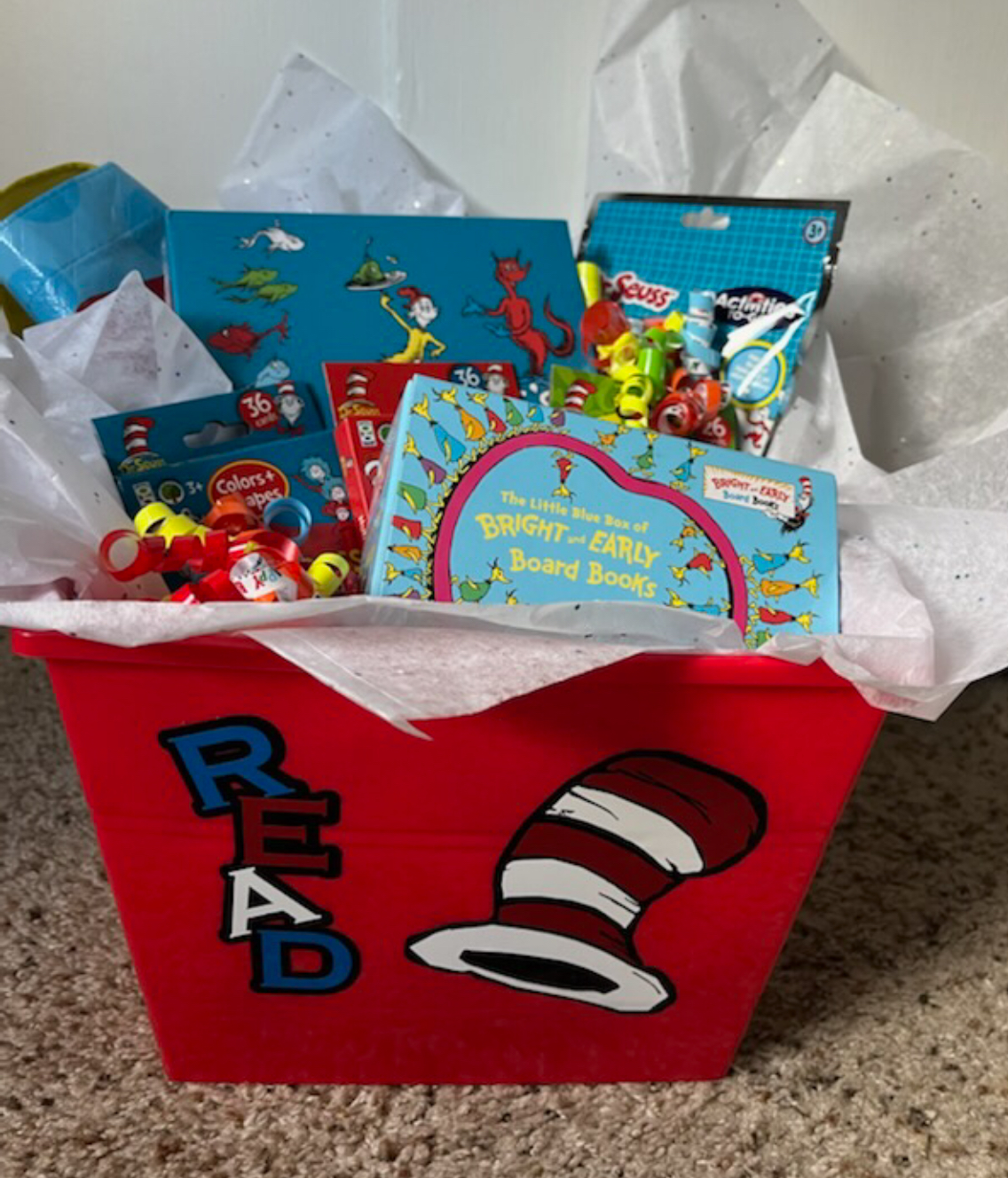 Seuss Gift Basket stjoesauction2022 Bid Now ☑ $6