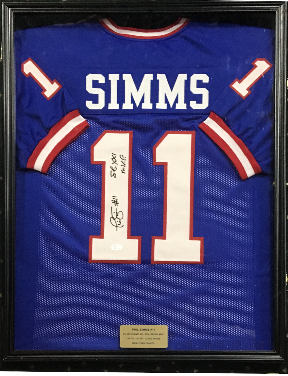 Phil Simms Signed Jersey, tcdmgolf2019