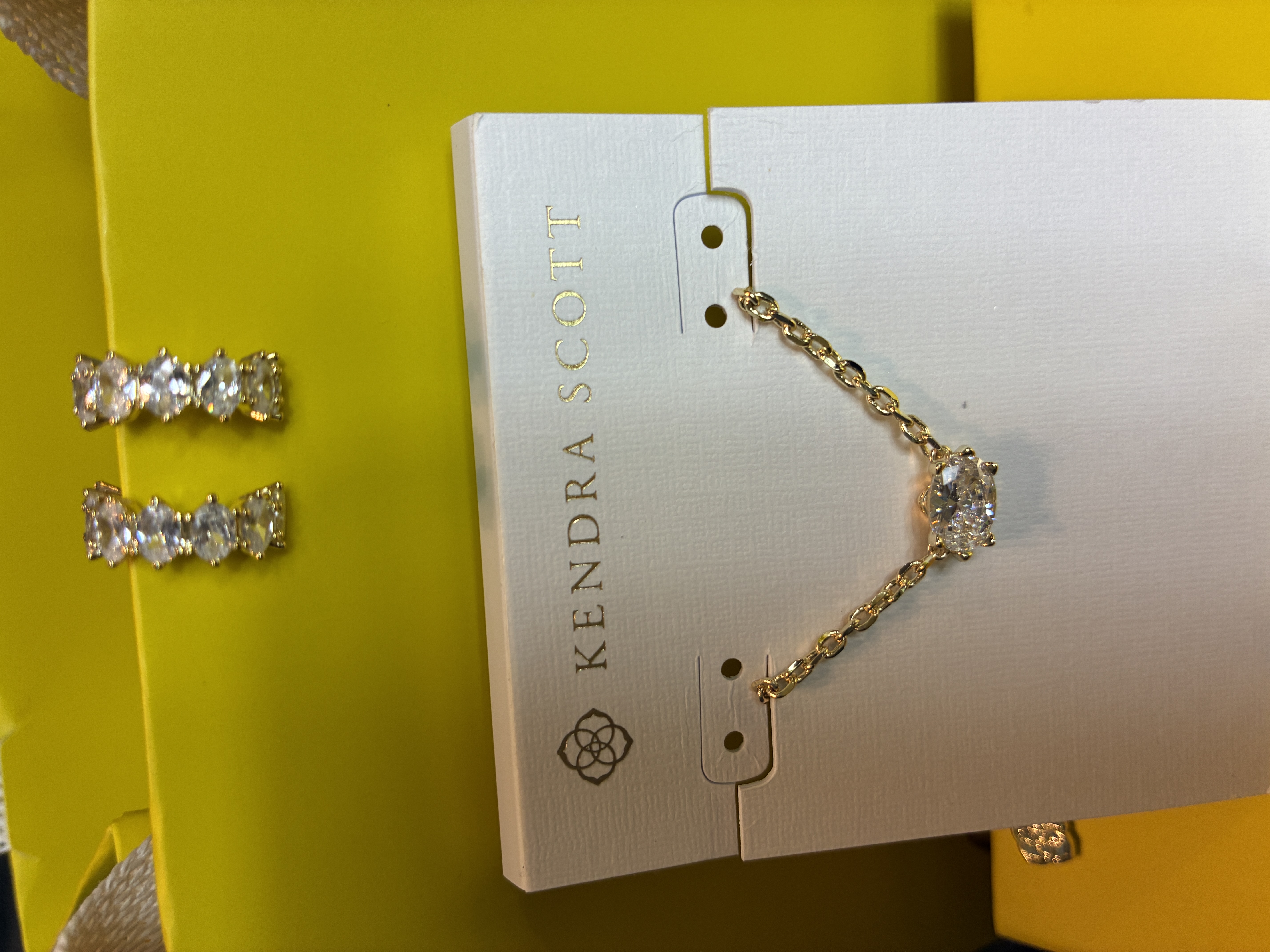 Kendra Scott Cailin Huggie Earrings and Matching Necklace