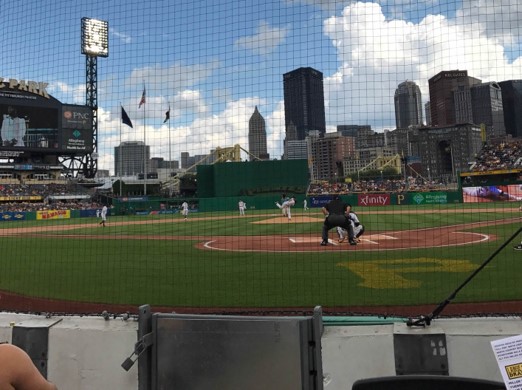 The home plate entrance to PNC Park where the Pittsburgh Pirates