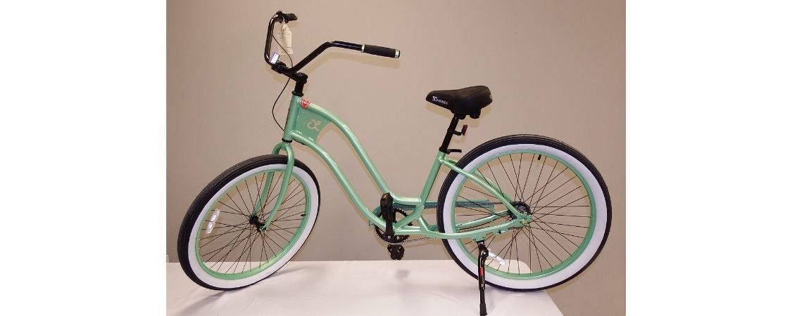 mint green bicycle